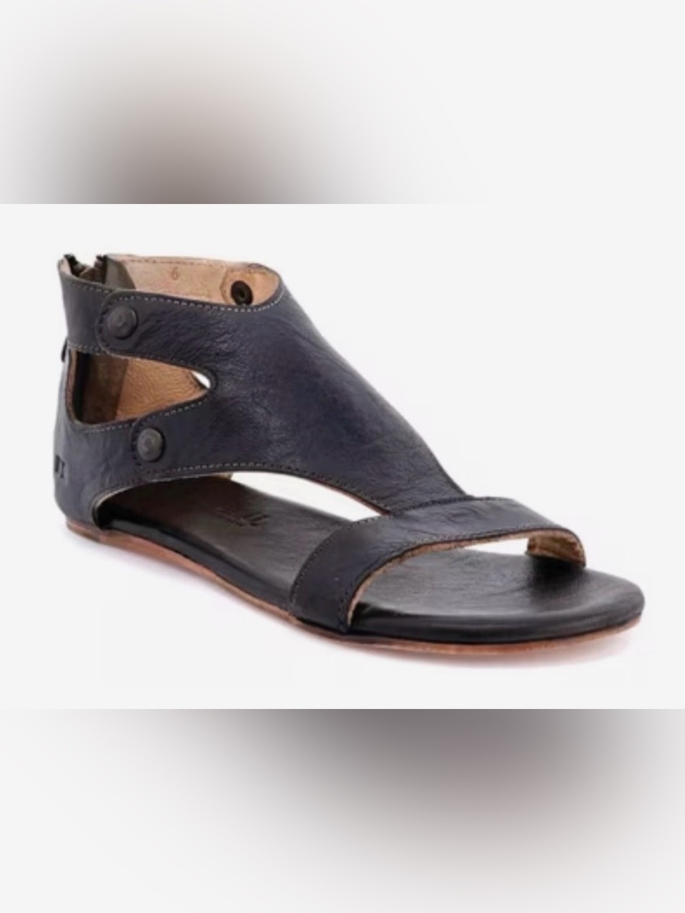 Bed Stu Soto dk brwn lthr gladiator flat sandals WM 6 boho hippie coastal